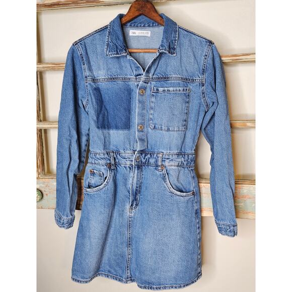 Zara Other - Zara girls medium wash denim mini dress in size 11/12 / 152